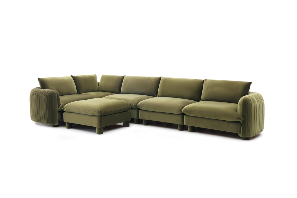 Miami-inspired modular sofa in modern home

