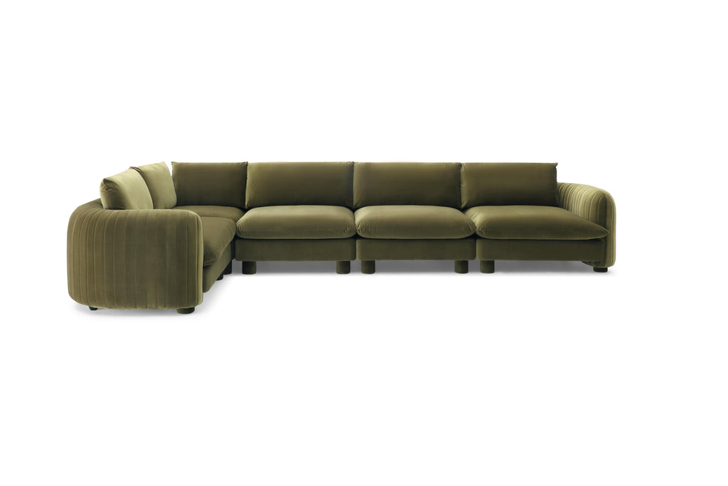 Bayshore 5 seater modular sofa in Miami-style interior

