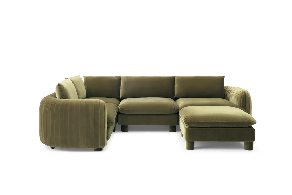 Large modular sofa perfect for family lounging
