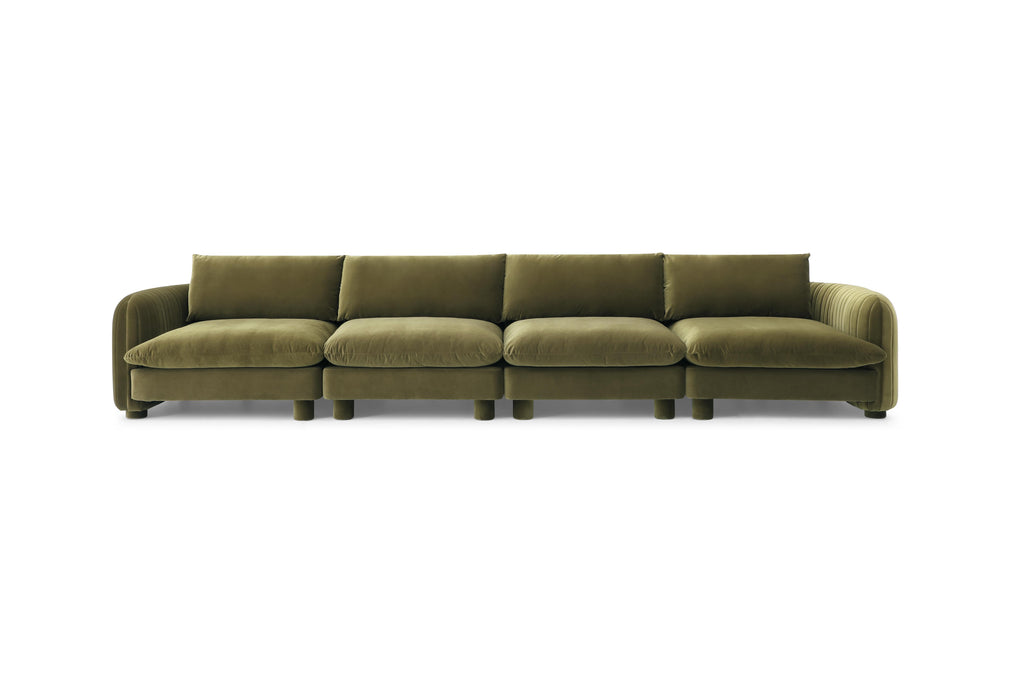 Modern 4 seater modular sofa for open living areas

