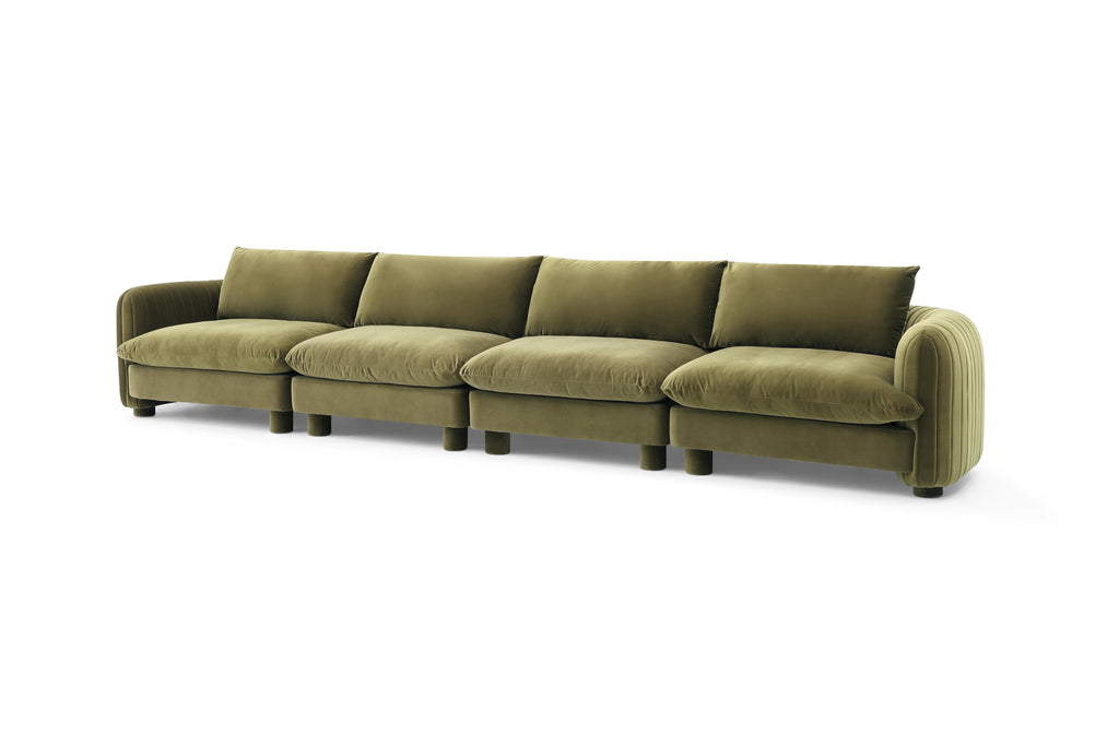 Modern 4 seater modular sofa for open living areas

