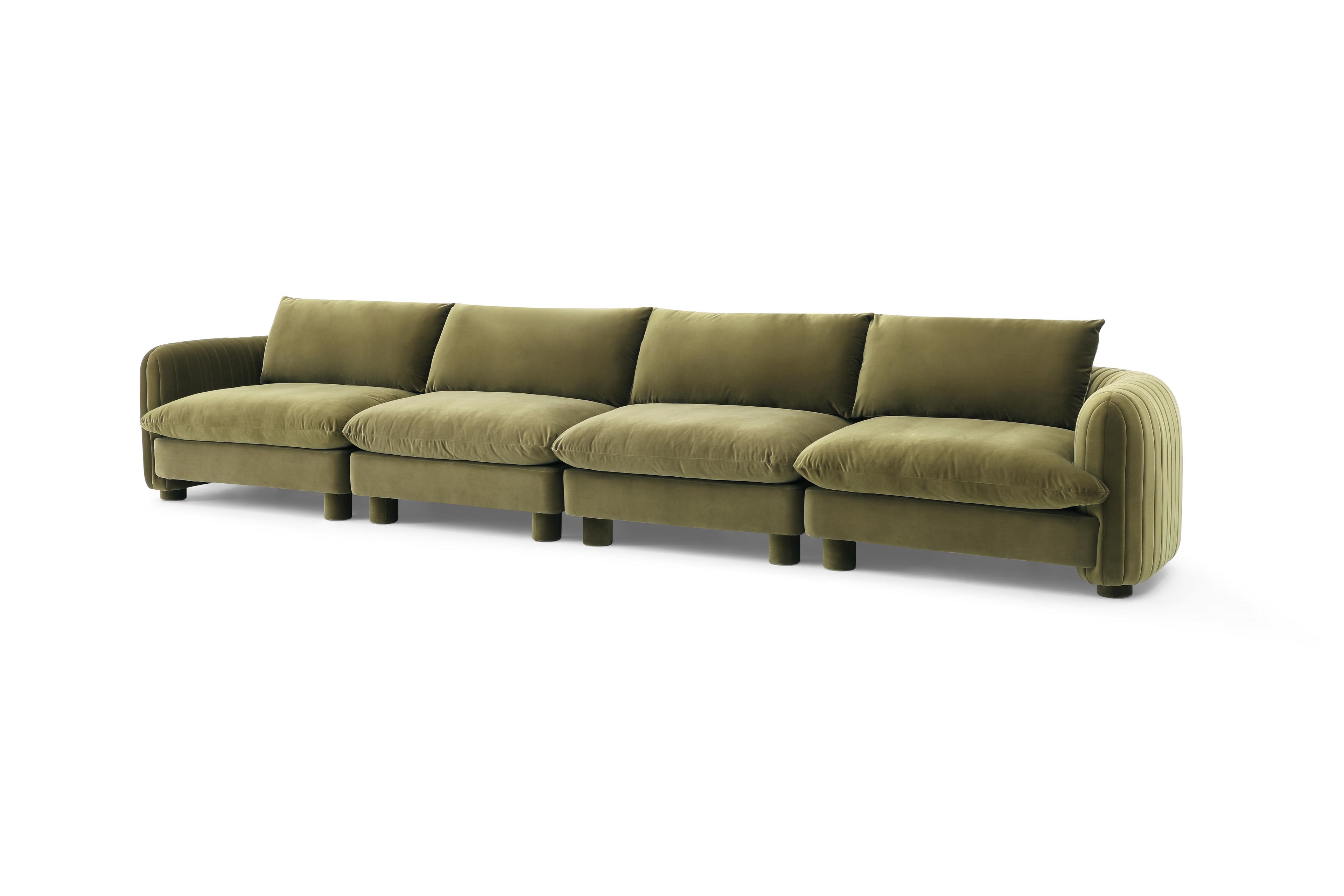 Modern 4 seater modular sofa for open living areas

