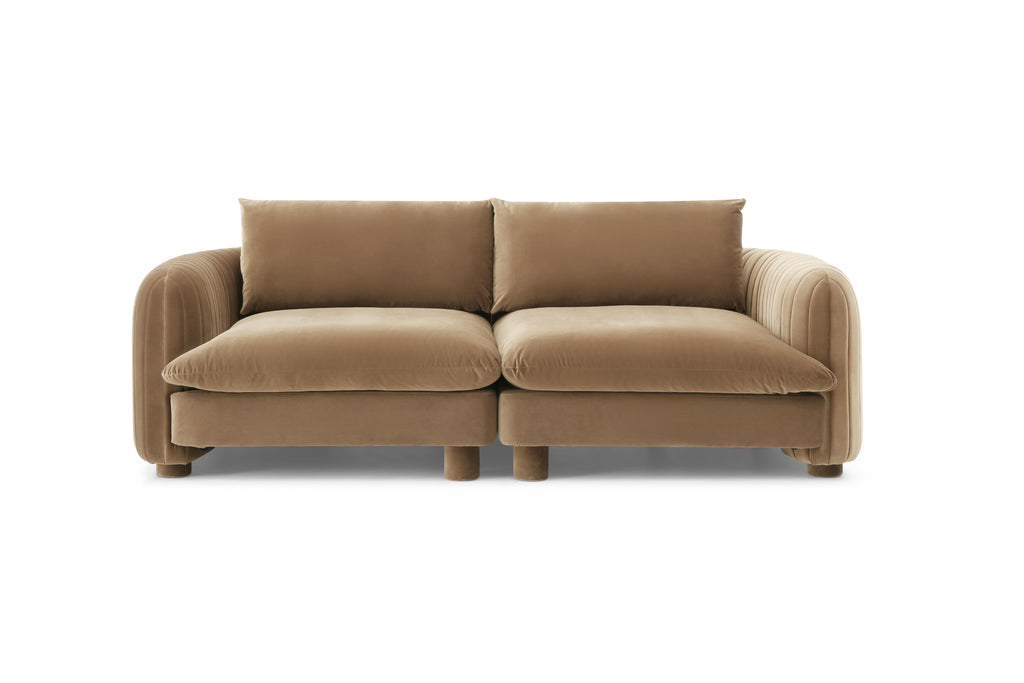 Bayshore 2 seater with plush cushions and armrests