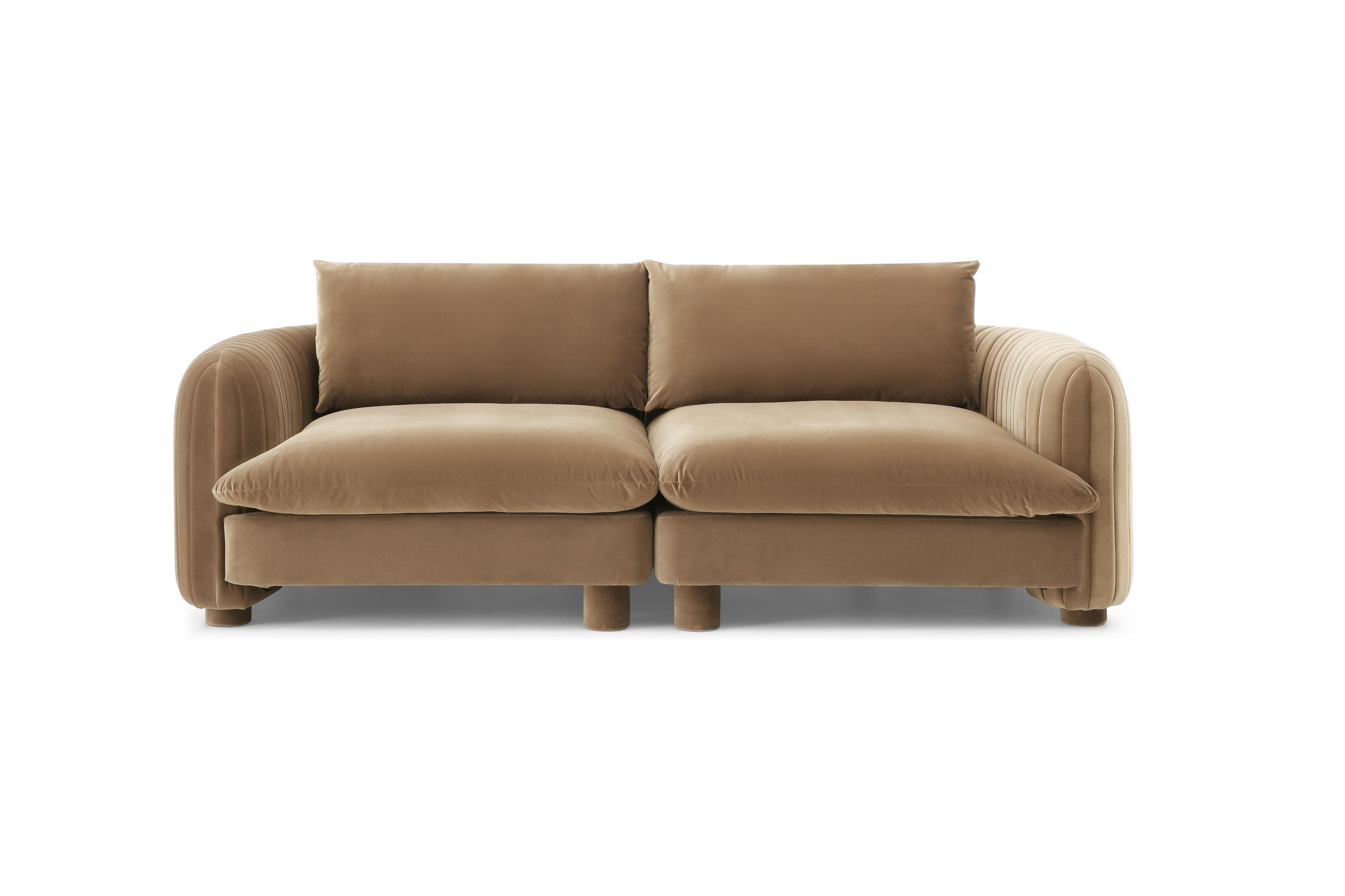 Bayshore 2 seater with plush cushions and armrests