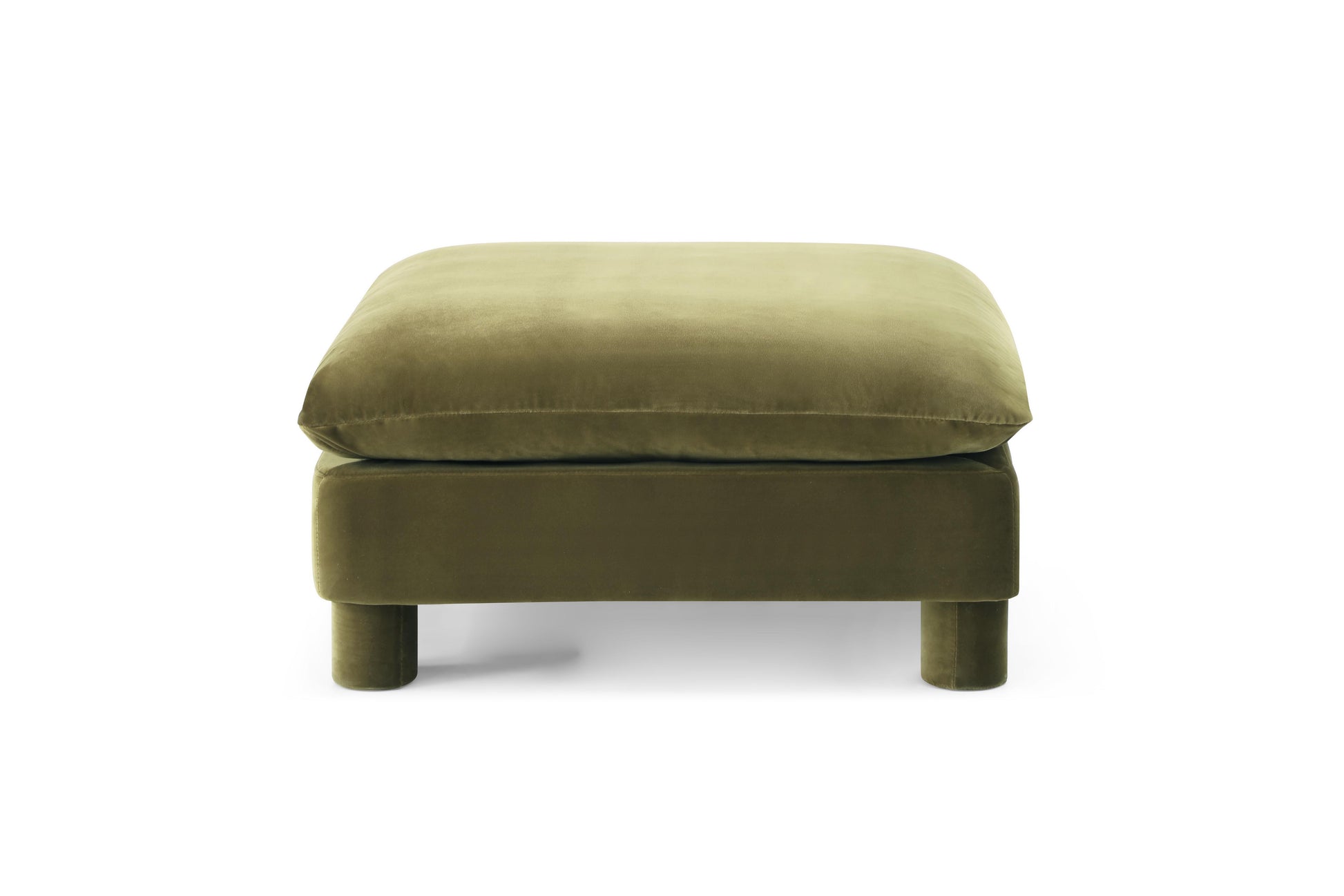 Cushioned modular ottoman with modern design

