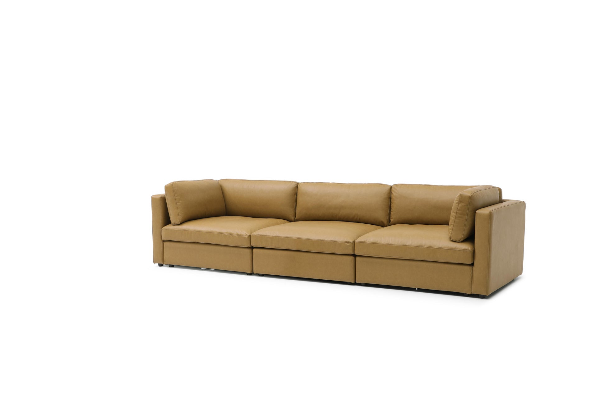 Modern comfortable 3-seater sofa with clean design

