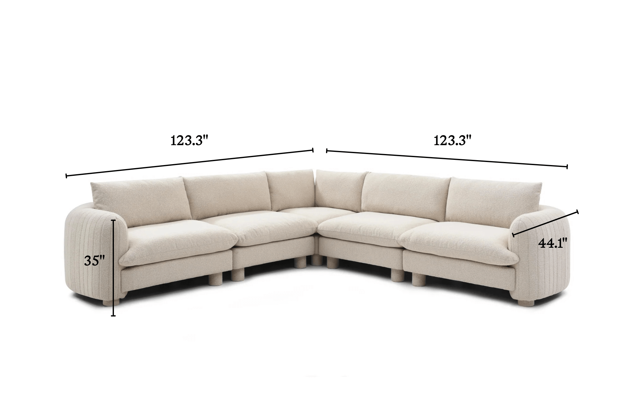 Bayshore 5 Seater L Shape
