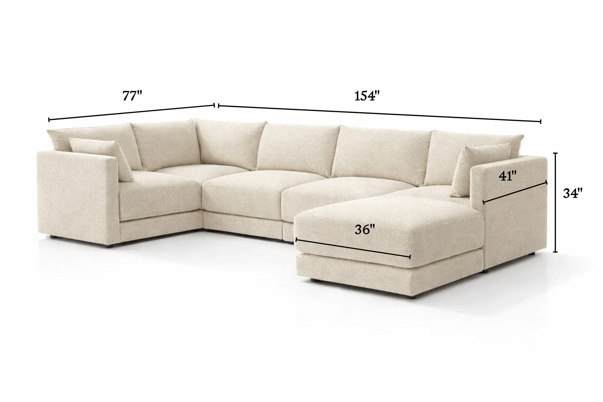 Halo 5 Seater L Shape + Ottoman