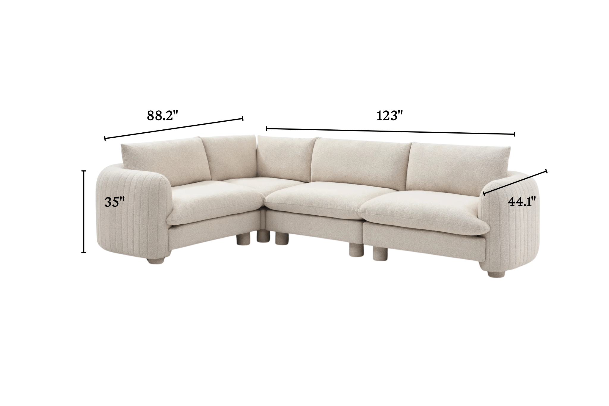 The Bayshore 4 Seater L Shape