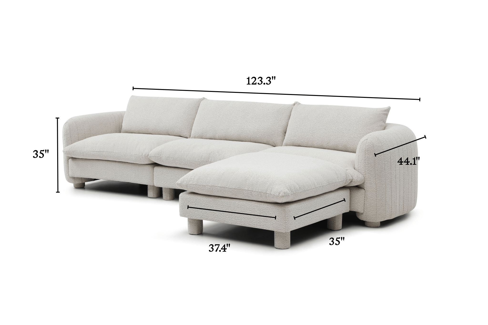 Bayshore 3 Seater Sofa + Ottoman