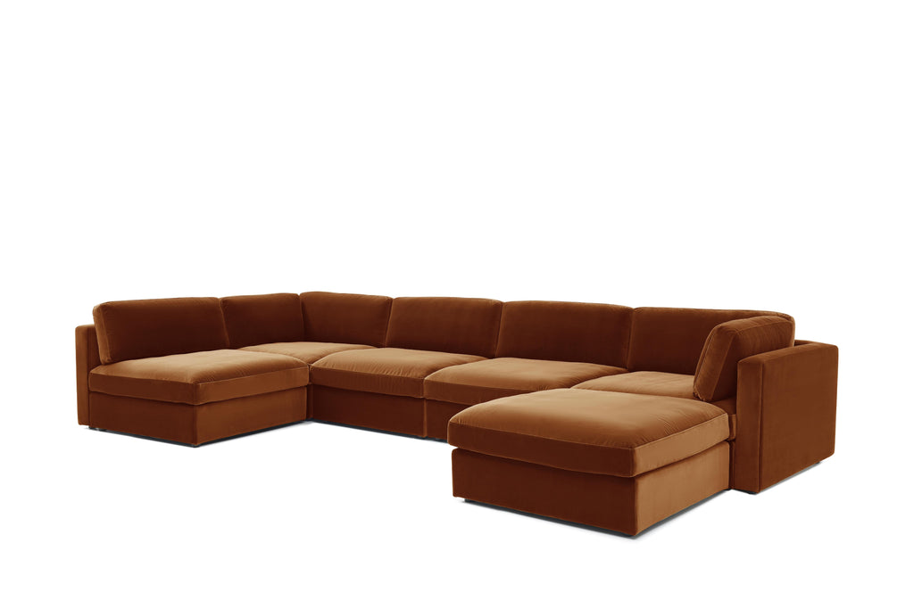 The Halo 5 Seater modular sofa in Miami-style living room

