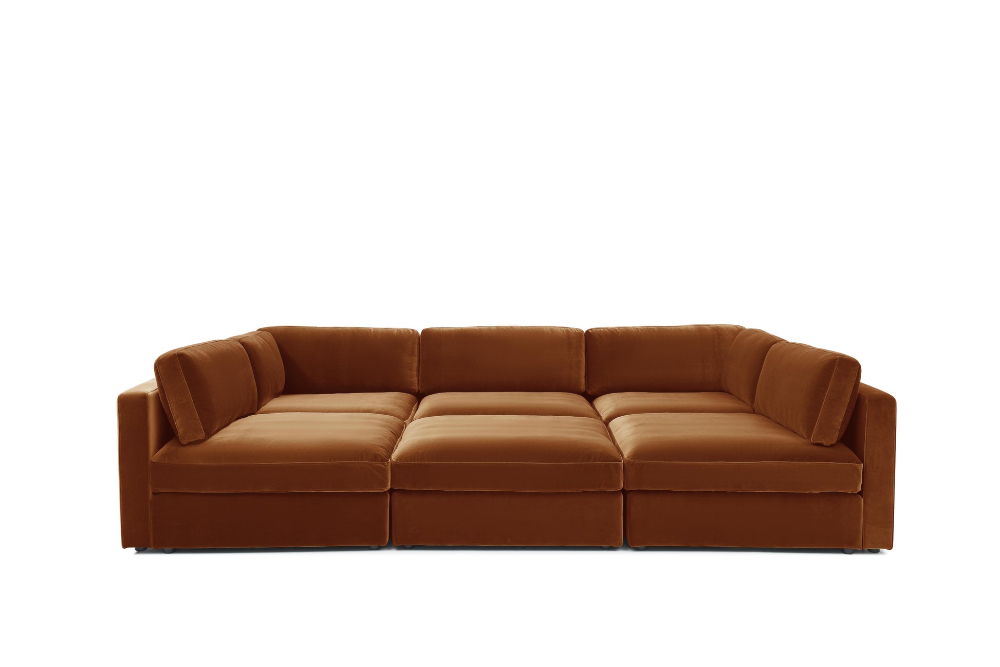 Customizable Halo modular sofa in soft tones

