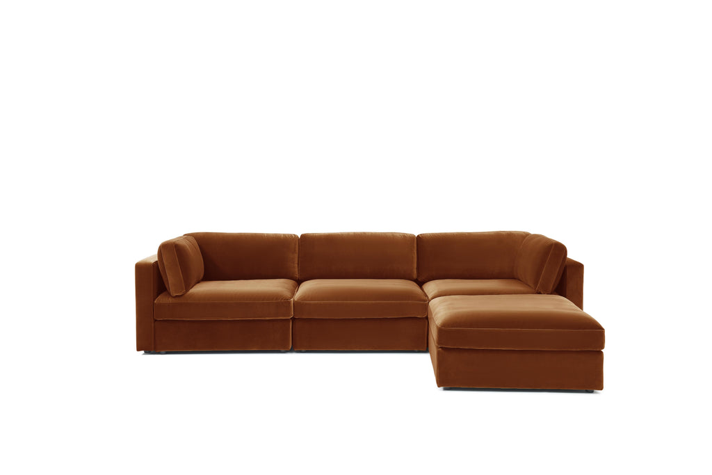 Miami-inspired modular sofa with neutral fabric

