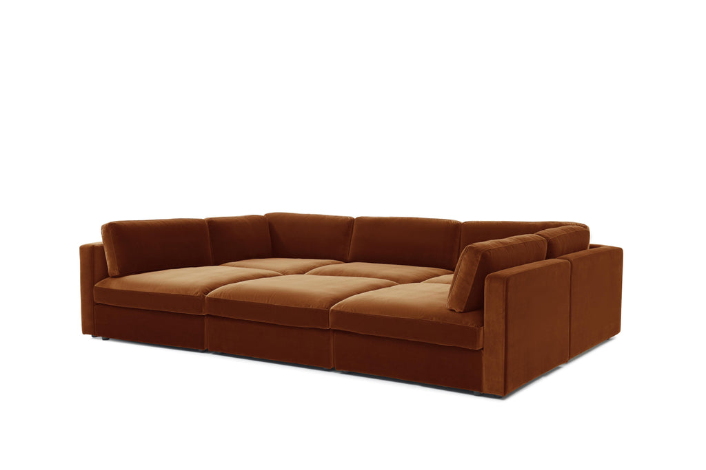 Miami-style modular sofa with luxury seating


