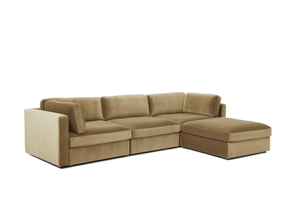 Three-seater modular sofa perfect for small spaces

