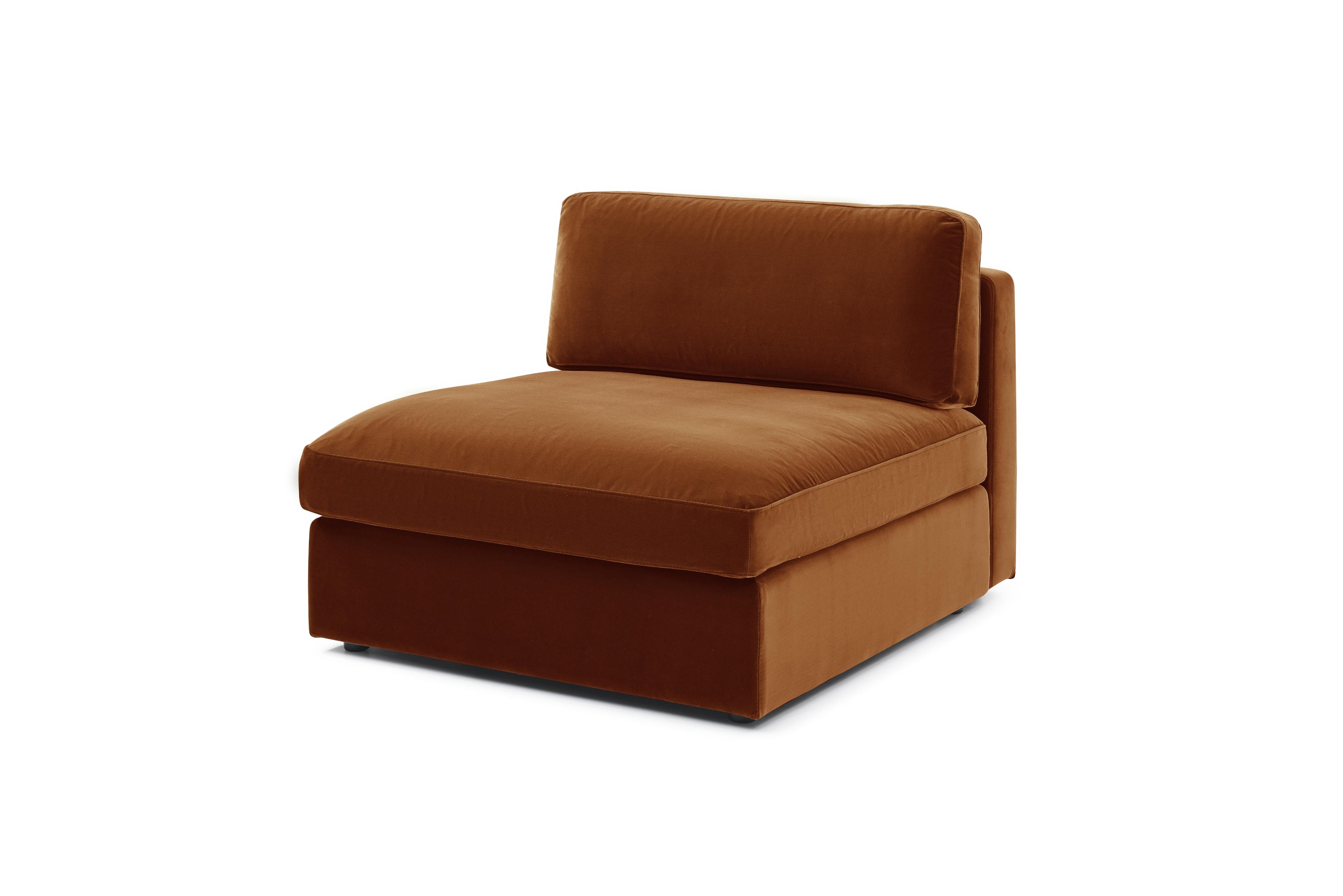 Family-friendly Halo ottoman with soft fabric

