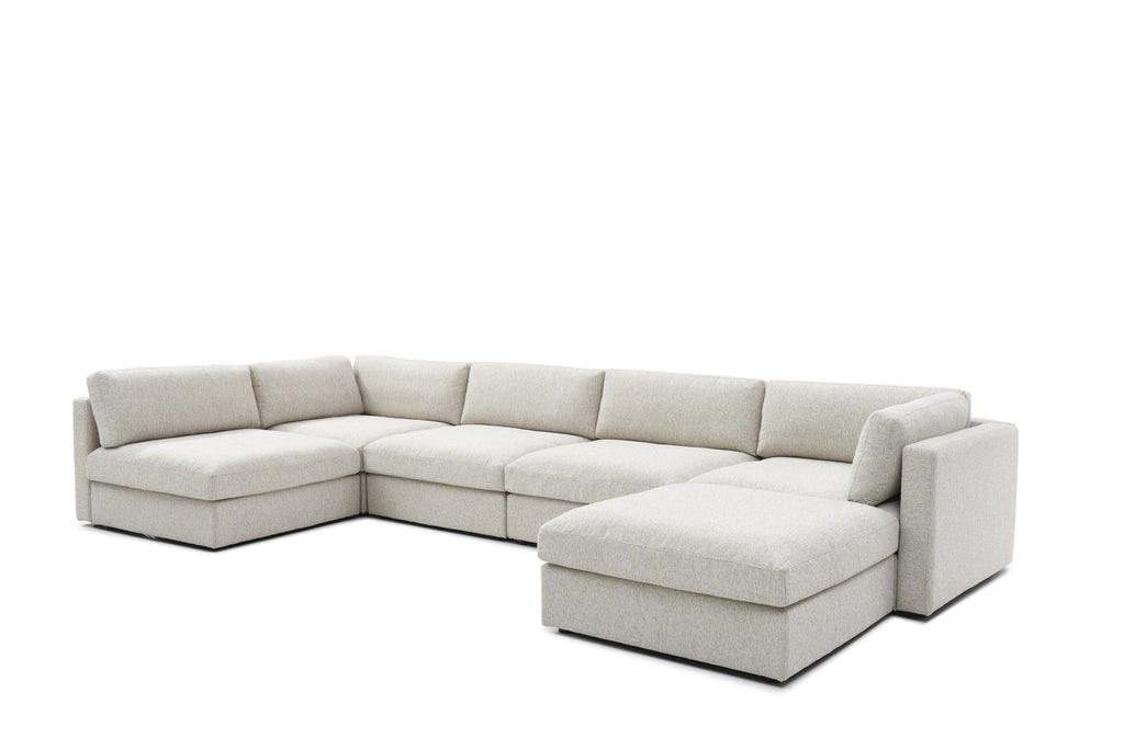 Miami modular 5 seater sofa with elegant finish

