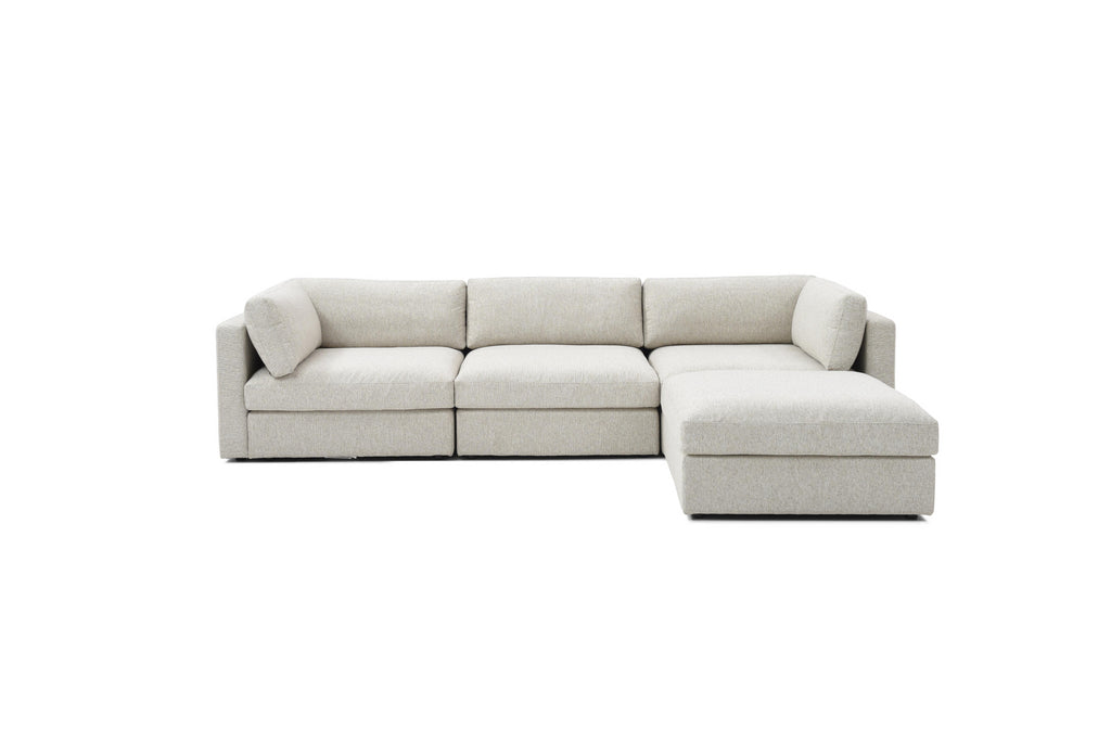 Three-seater modular sofa perfect for small spaces

