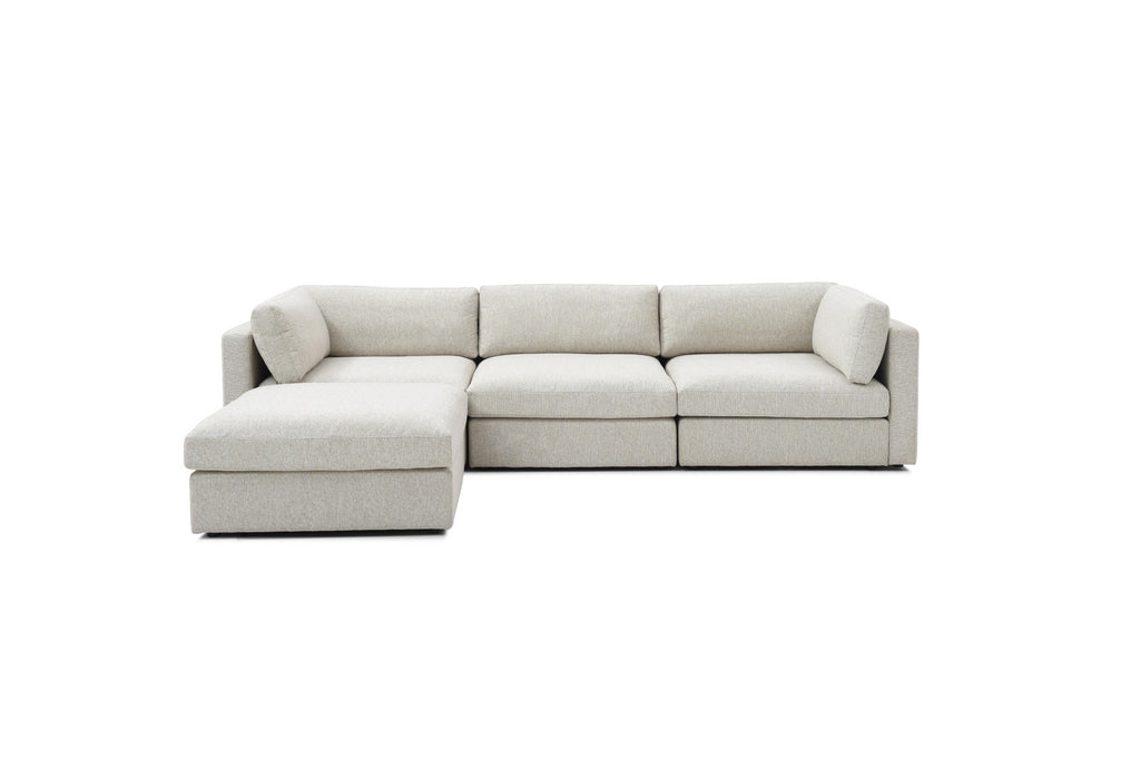 Three-seater modular sofa perfect for small spaces


