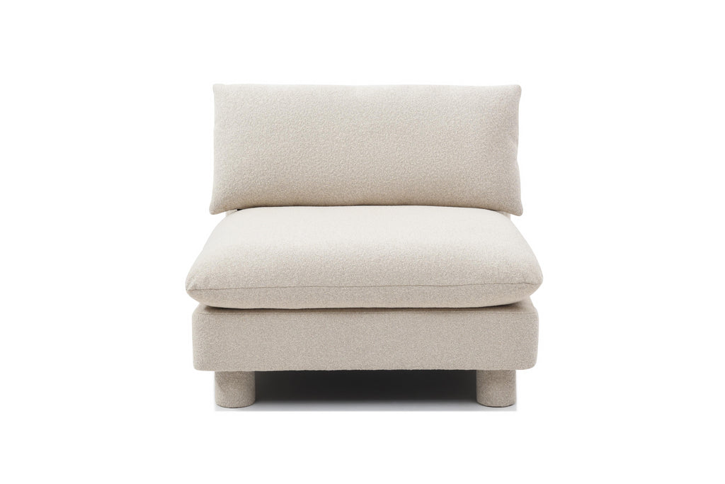 Handcrafted modular ottoman for family seating

