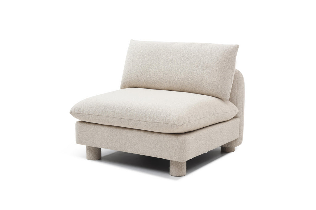 Handcrafted modular ottoman for family seating


