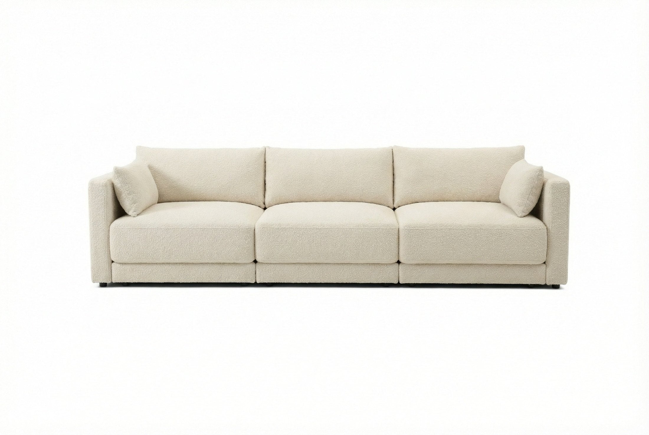 Halo 3-Seater Sofa – Modern Modular Comfort | Almond Wind