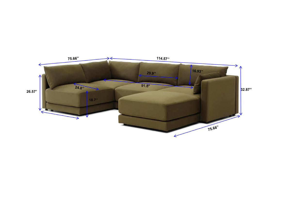 Halo 4 Seater L Shape + Ottoman